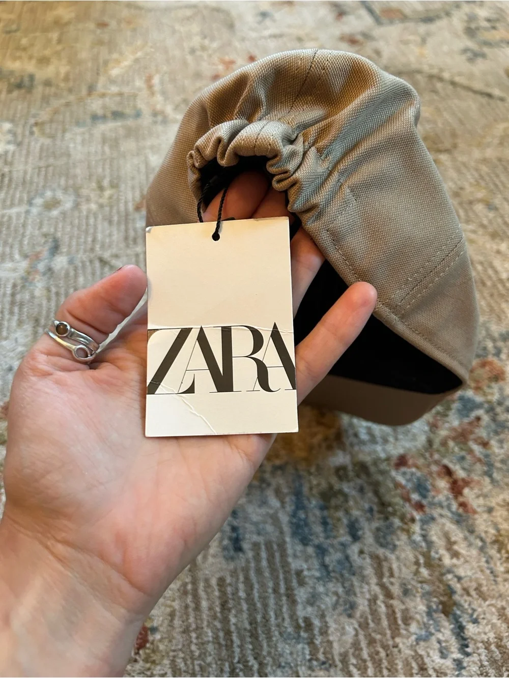 Zara Beige Flat Cap